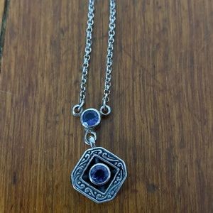 Amethyst & sterling silver necklace Maine designer
